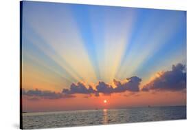 Cloud formations after sunrise, Hulopo'e Bay, Lanai Island, Hawaii, USA-Stuart Westmorland-Stretched Canvas