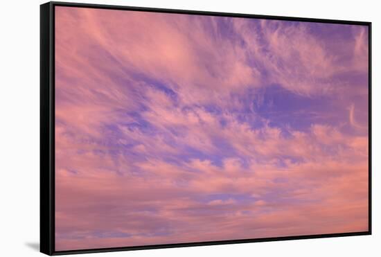 Cloud formations near Sunset, Inside Passage near Vancouver Island, British Columbia, Canada-Stuart Westmorland-Framed Stretched Canvas