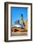 Cloud Gate in Millenium Park-null-Framed Art Print