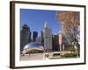 Cloud Gate sculpture in Millennium Park, Chicago, Illinois, USA-Alan Klehr-Framed Photographic Print