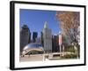 Cloud Gate sculpture in Millennium Park, Chicago, Illinois, USA-Alan Klehr-Framed Photographic Print