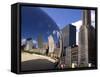 Cloud Gate sculpture in Millennium Park, Chicago, Illinois, USA-Alan Klehr-Framed Stretched Canvas