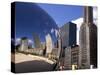 Cloud Gate sculpture in Millennium Park, Chicago, Illinois, USA-Alan Klehr-Stretched Canvas