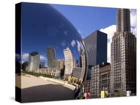 Cloud Gate sculpture in Millennium Park, Chicago, Illinois, USA-Alan Klehr-Stretched Canvas