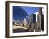 Cloud Gate sculpture in Millennium Park, Chicago, Illinois, USA-Alan Klehr-Framed Photographic Print