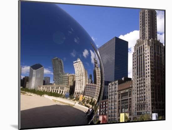 Cloud Gate sculpture in Millennium Park, Chicago, Illinois, USA-Alan Klehr-Mounted Photographic Print