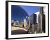 Cloud Gate sculpture in Millennium Park, Chicago, Illinois, USA-Alan Klehr-Framed Photographic Print