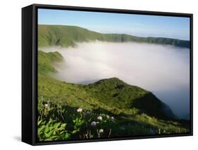 Cloud in Crater, Caldeira, Faial, Azores, Portugal, Europe-Ken Gillham-Framed Stretched Canvas