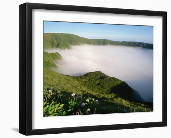 Cloud in Crater, Caldeira, Faial, Azores, Portugal, Europe-Ken Gillham-Framed Photographic Print