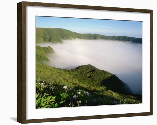 Cloud in Crater, Caldeira, Faial, Azores, Portugal, Europe-Ken Gillham-Framed Photographic Print