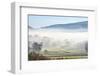 Cloud inversion in mid-winter at Buckden village in Upper Wharfedale, The Yorkshire Dales-John Potter-Framed Photographic Print