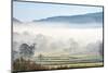 Cloud inversion in mid-winter at Buckden village in Upper Wharfedale, The Yorkshire Dales-John Potter-Mounted Photographic Print