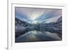 Cloud, Long Exposure, Norwegian Fjord with Reflection in the Water and Mountains in the Background-Niki Haselwanter-Framed Photographic Print