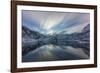 Cloud, Long Exposure, Norwegian Fjord with Reflection in the Water and Mountains in the Background-Niki Haselwanter-Framed Photographic Print