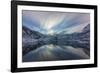 Cloud, Long Exposure, Norwegian Fjord with Reflection in the Water and Mountains in the Background-Niki Haselwanter-Framed Photographic Print