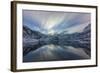 Cloud, Long Exposure, Norwegian Fjord with Reflection in the Water and Mountains in the Background-Niki Haselwanter-Framed Photographic Print