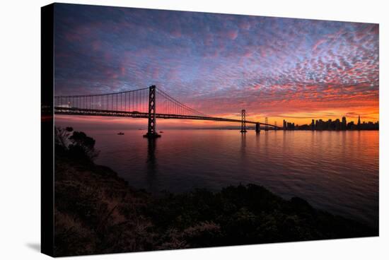Cloud Magic at Sunset Over San Francisco, Bay Bridge, Treasure Island-Vincent James-Stretched Canvas