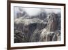 Cloud on the Dramatic Sass Pordoi Mountain in the Dolomites Near Canazei-Martin Child-Framed Photographic Print