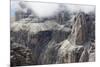 Cloud on the Dramatic Sass Pordoi Mountain in the Dolomites Near Canazei-Martin Child-Mounted Photographic Print