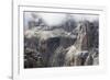 Cloud on the Dramatic Sass Pordoi Mountain in the Dolomites Near Canazei-Martin Child-Framed Photographic Print