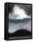 Cloud over Guemes Island, C.2020 (Charcoal, Ink and Gesso on Paper)-Janel Bragg-Framed Stretched Canvas