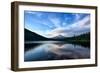 Cloud Peace, Trillium Lake Reflection, Summer Mount Hood Oregon-Vincent James-Framed Photographic Print