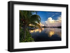 Cloud Reflection, La Parguera, Puerto Rico-George Oze-Framed Photographic Print