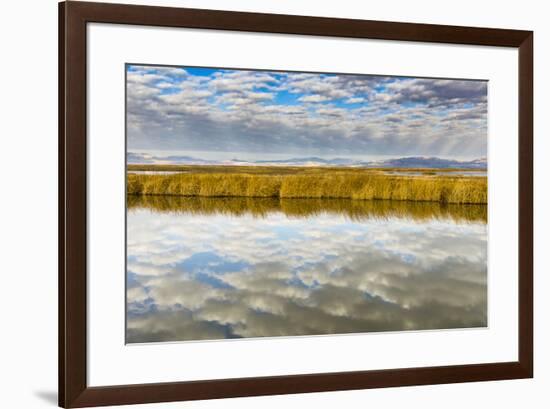 Cloud Reflection on Bear River National Wildlife Refuge, Utah-Howie Garber-Framed Photographic Print