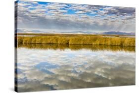 Cloud Reflection on Bear River National Wildlife Refuge, Utah-Howie Garber-Stretched Canvas