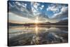 Cloud Reflections at a Lake in Lijiang, Yunnan, China, Asia-Andreas Brandl-Stretched Canvas