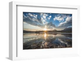 Cloud Reflections at a Lake in Lijiang, Yunnan, China, Asia-Andreas Brandl-Framed Photographic Print