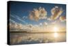 Cloud Reflections at Constantine Bay at Sunset, Cornwall, England, United Kingdom, Europe-Matthew-Stretched Canvas
