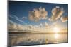 Cloud Reflections at Constantine Bay at Sunset, Cornwall, England, United Kingdom, Europe-Matthew-Mounted Photographic Print