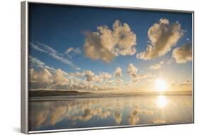 Cloud Reflections at Constantine Bay at Sunset, Cornwall, England, United Kingdom, Europe-Matthew-Framed Photographic Print