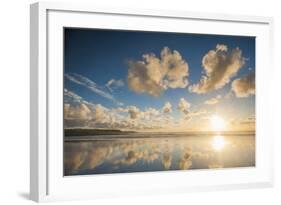 Cloud Reflections at Constantine Bay at Sunset, Cornwall, England, United Kingdom, Europe-Matthew-Framed Photographic Print