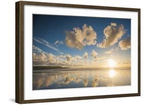 Cloud Reflections at Constantine Bay at Sunset, Cornwall, England, United Kingdom, Europe-Matthew-Framed Photographic Print