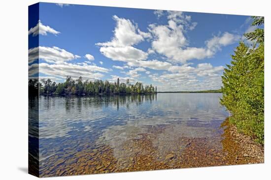 Cloud Reflections on A Clear Lake-wildnerdpix-Stretched Canvas