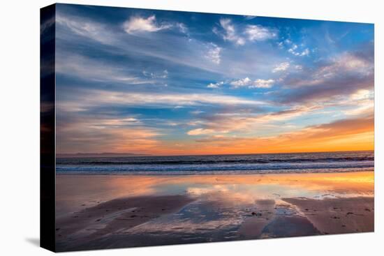 Cloud Reflections Twin Lakes Beach-John Gavrilis-Stretched Canvas