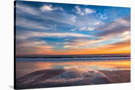 Cloud Reflections Twin Lakes Beach-John Gavrilis-Stretched Canvas