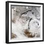 Cloud Streets over Lake Superior and Lake Michigan-Stocktrek Images-Framed Photographic Print