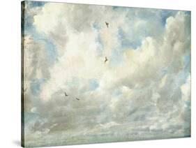 Cloud Study, 1821 (Oil on Paper Laid Down on Board)-John Constable-Stretched Canvas