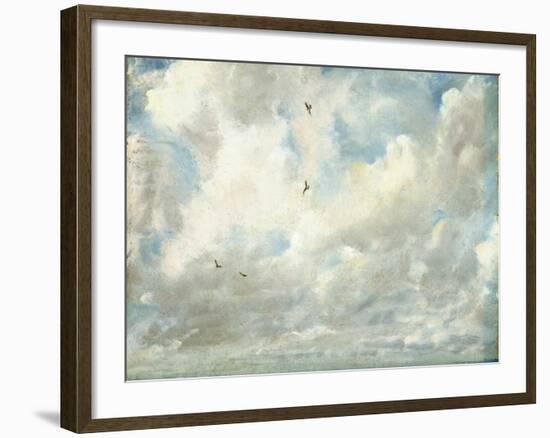 Cloud Study, 1821 (Oil on Paper Laid Down on Board)-John Constable-Framed Giclee Print
