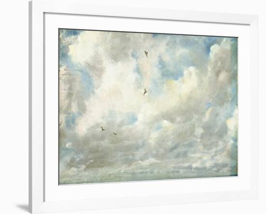 Cloud Study, 1821 (Oil on Paper Laid Down on Board)-John Constable-Framed Giclee Print