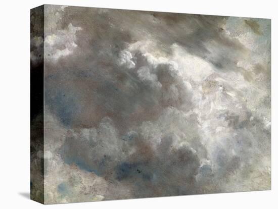 Cloud Study, 1821 (Oil on Paper Laid Down on Paper)-John Constable-Stretched Canvas