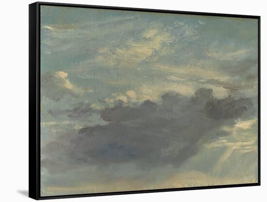 Cloud Study, C.1821-22 (Oil on Cream Laid Paper, Mounted on Canvas)-John Constable-Framed Stretched Canvas