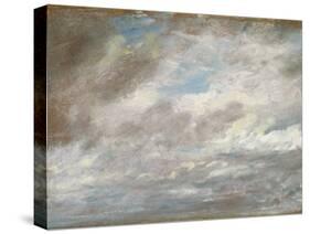 Cloud Study, C.1821 (Oil on Paper Laid on Card)-John Constable-Stretched Canvas