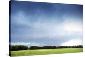 Cloud to Ground Lightning Flash or Strike, Oklahoma, United States of America, North America-Louise Murray-Stretched Canvas