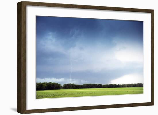 Cloud to Ground Lightning Flash or Strike, Oklahoma, United States of America, North America-Louise Murray-Framed Photographic Print