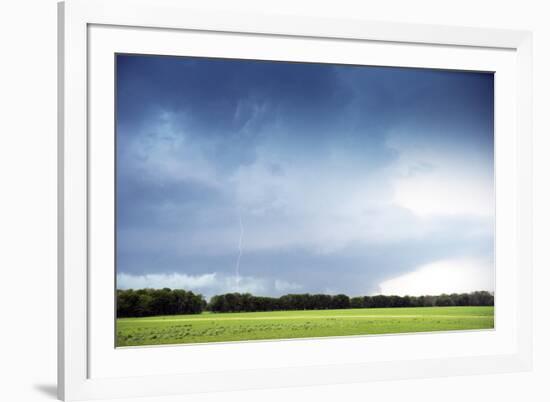 Cloud to Ground Lightning Flash or Strike, Oklahoma, United States of America, North America-Louise Murray-Framed Photographic Print