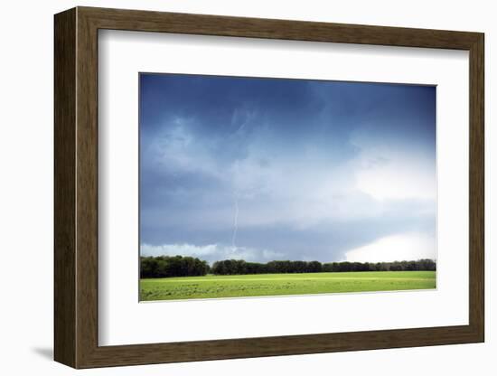 Cloud to Ground Lightning Flash or Strike, Oklahoma, United States of America, North America-Louise Murray-Framed Photographic Print